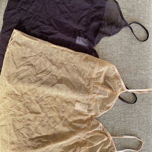 BODAS Swiss dot mesh cami camisole bralet tank tank S small